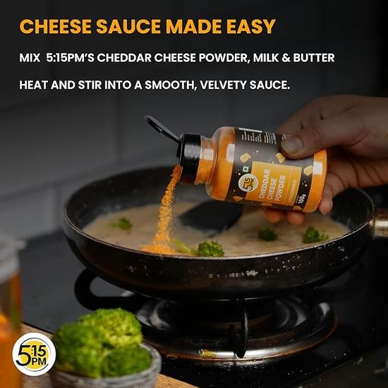 5:15PM Cheddar-Käsepulver für Popcorn, Pasta, Pizza, Nachos & Pommes | Popcorn- & Käse-Gewürzpulver, 1 Stück