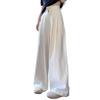 Pleated Texture Design White Jeans Big Size Women's Flesh Covering Loose Drag Floor Straight Wide Leg Long Trousers Jeans for Women Long Denim Pants