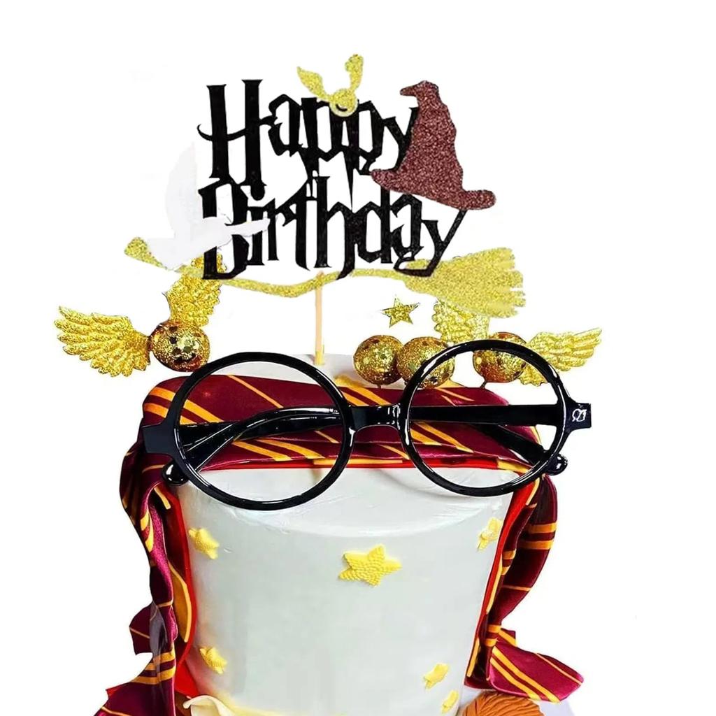 11 Pezzi Forniture per Feste a Tema Mago - Topper e Decorazione per Torta Mago - Gadget per Feste di Compleanno