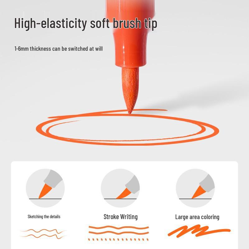 60-Color Washable Acrylic Markers: Watercolor Pens for Children's Art and School Projects