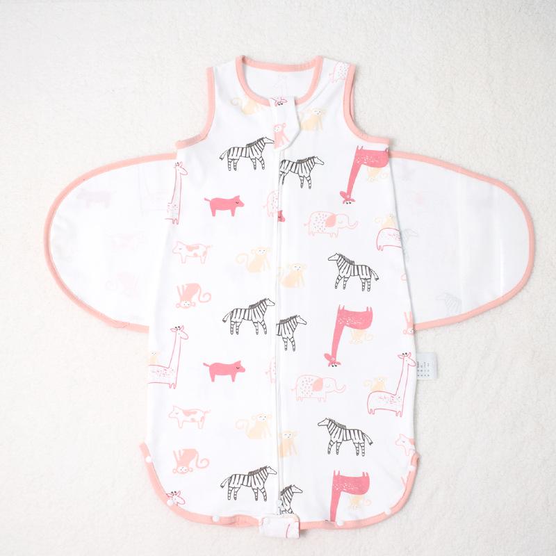 Newborn Knit Cotton Anti-Startle Swaddle Sleeping Bag - All-Season Style
