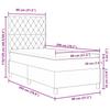 Box Spring Bed with Mattress Dark Blue 80 x 200 cm Velvet