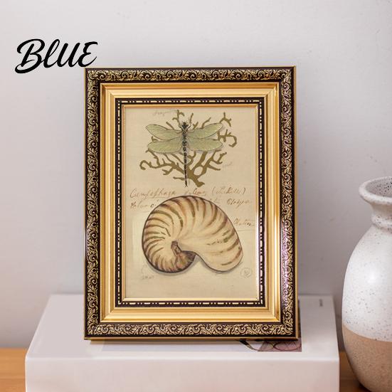 Retro Decorative Frame Picture Display Vintage with Photo 5/6/7/8/10-inch A4 Acrylic Front Holder Front for Tabletop Family Decoration Home
