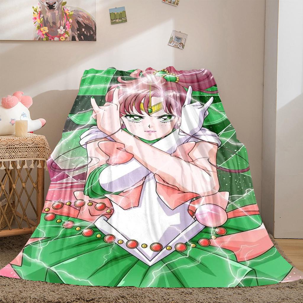 Japanese anime cute cartoon theme Sailor Moon Tsukino Usagi blanket suitable for home beds, sofa covers, office nap, outdoor warm blankets O12