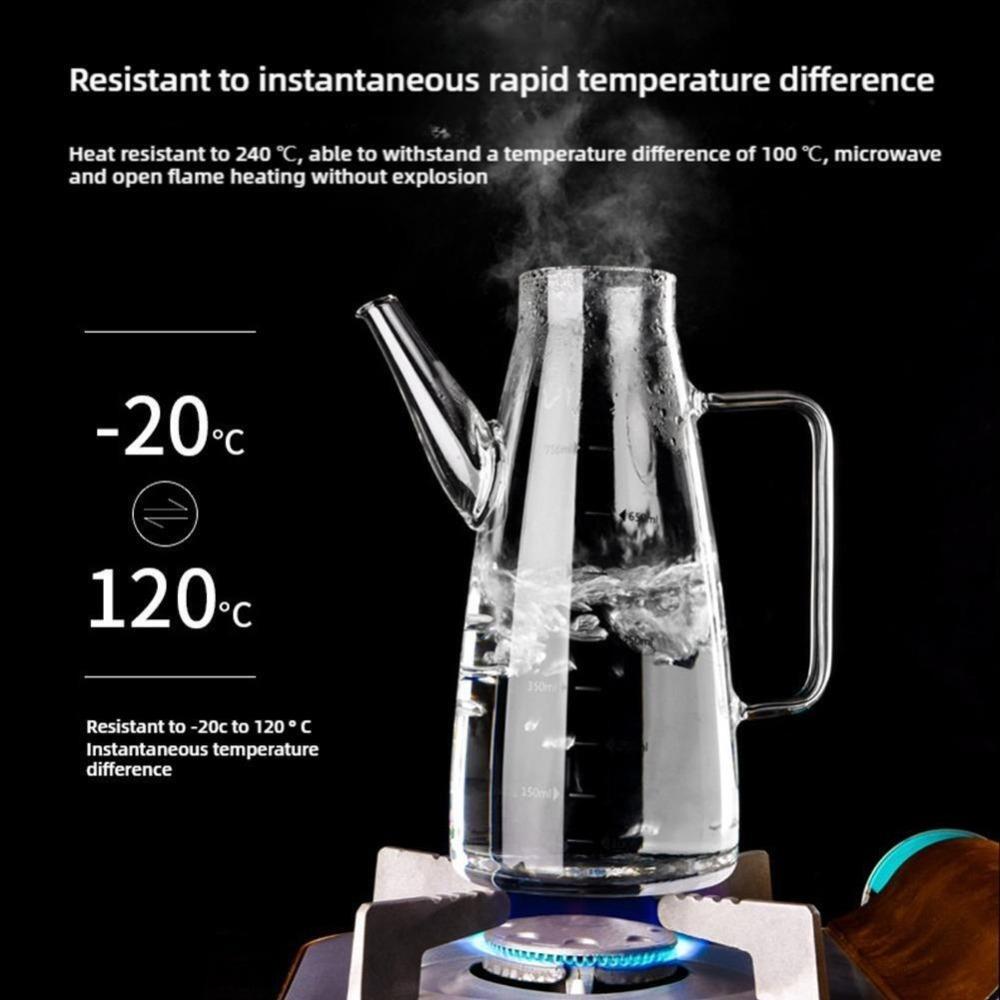 Large Capacity Glass Oil Pot Food-grade Oil Storage Container Oil Dispenser Bottle  Household