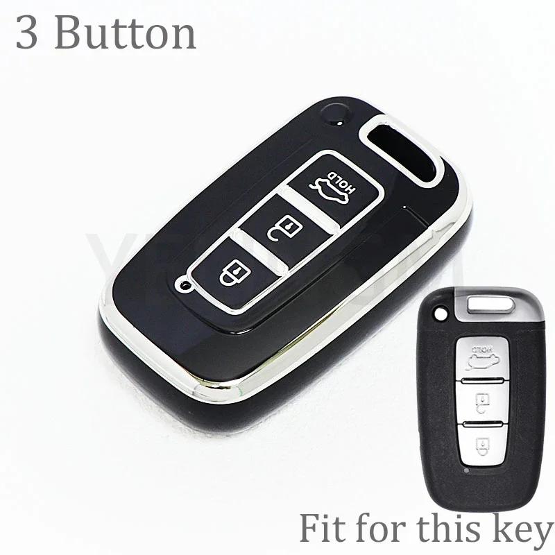 Tpu Key Case Cover 3 4 Buttons Fob For Hyundai Ix35 Elantra Sonata 8 9 For Kia Sportage K5 K2 Sorento Optima Forte 2011-