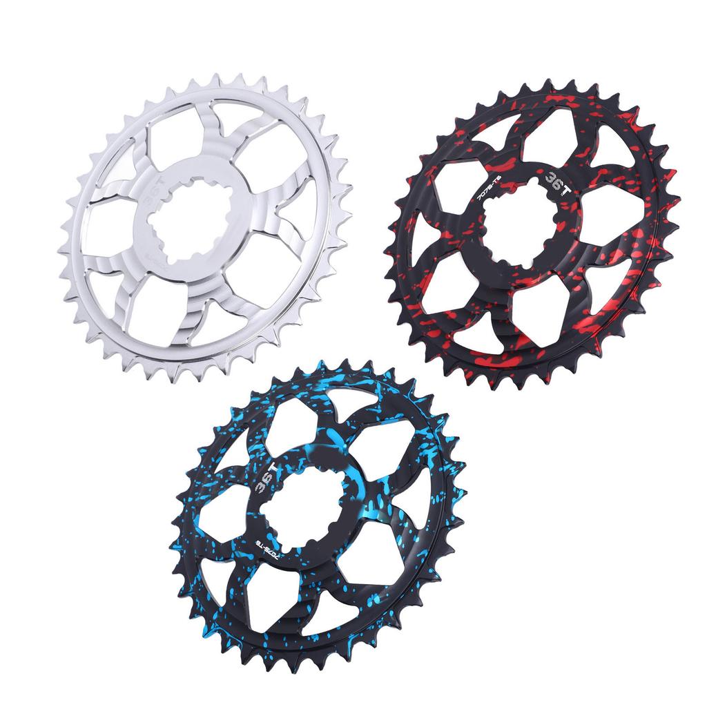 36T Bike Chainring 7075 Aluminum Alloy Lightweight Positive Negative Tooth Round Chainwheel for GXP