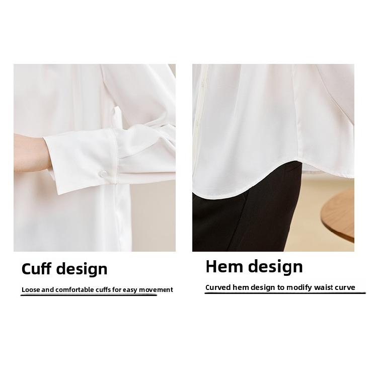 2026 Spring and Autumn New Women's Casual Solid Color Simple Long Sleeve Shirt Top