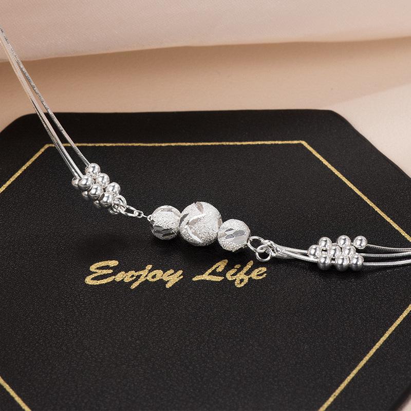 S925 Silber Drei Leben Drei Welten Armband - Leichter Luxus, Glücksperlen-Design, Ideales Geschenk für den chinesischen Valentinstag oder Geburtstag