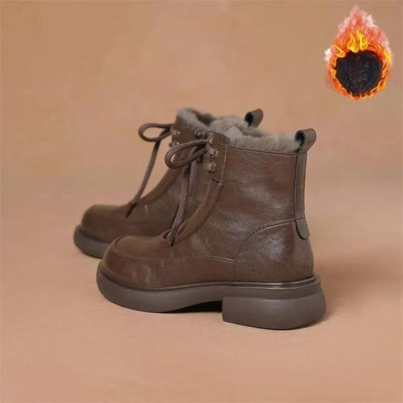 

New Thick-soled Height-increasing, Versatile and Fleece Warm Shoes for Autumn and Winter 40 коричневый