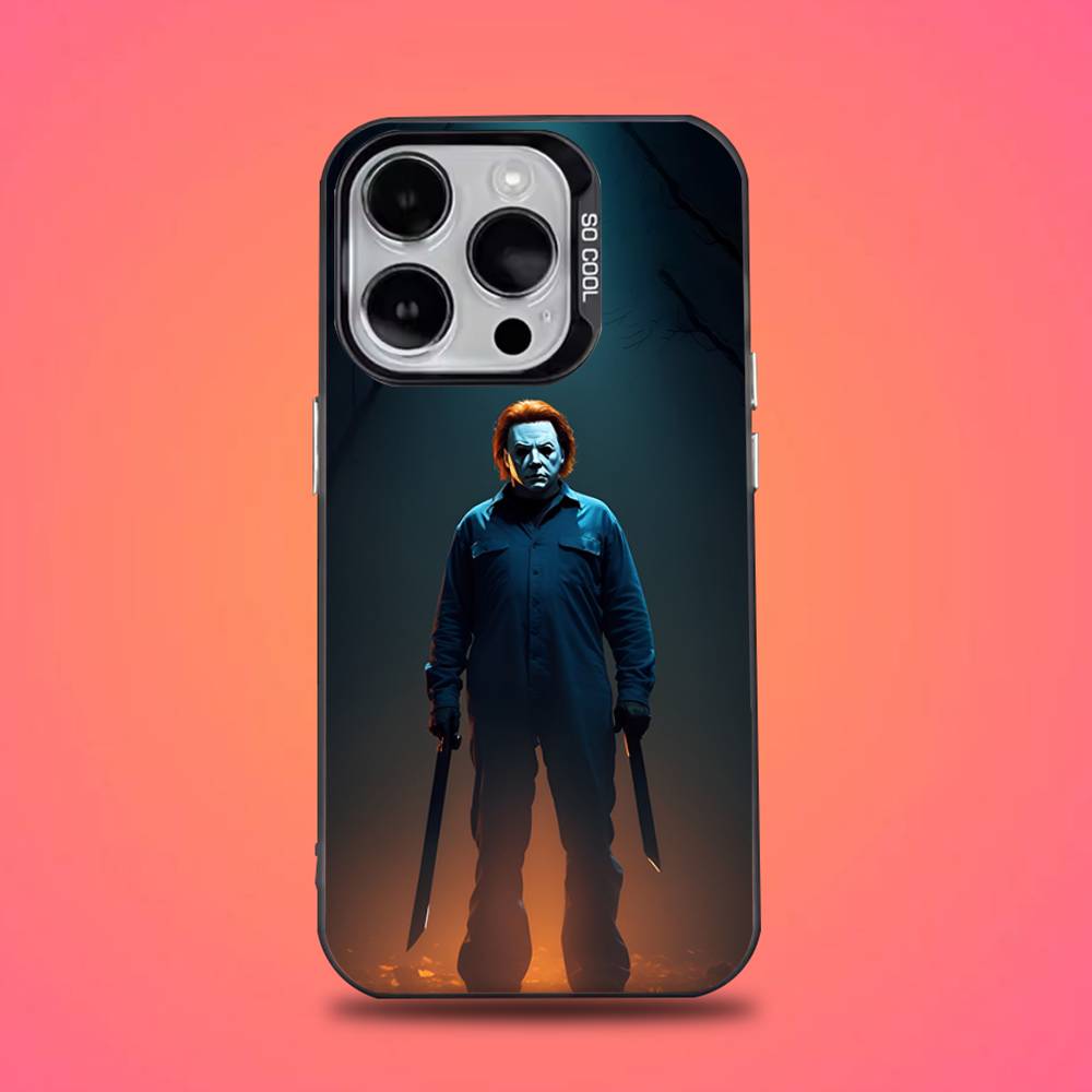 H-Halloween Michael Myers Phone Case For iPhone 16,15,14,13,12,11,Pro,Max,Plus,Mini,XS,SE Anti Fall Black Matte Hard Bumper