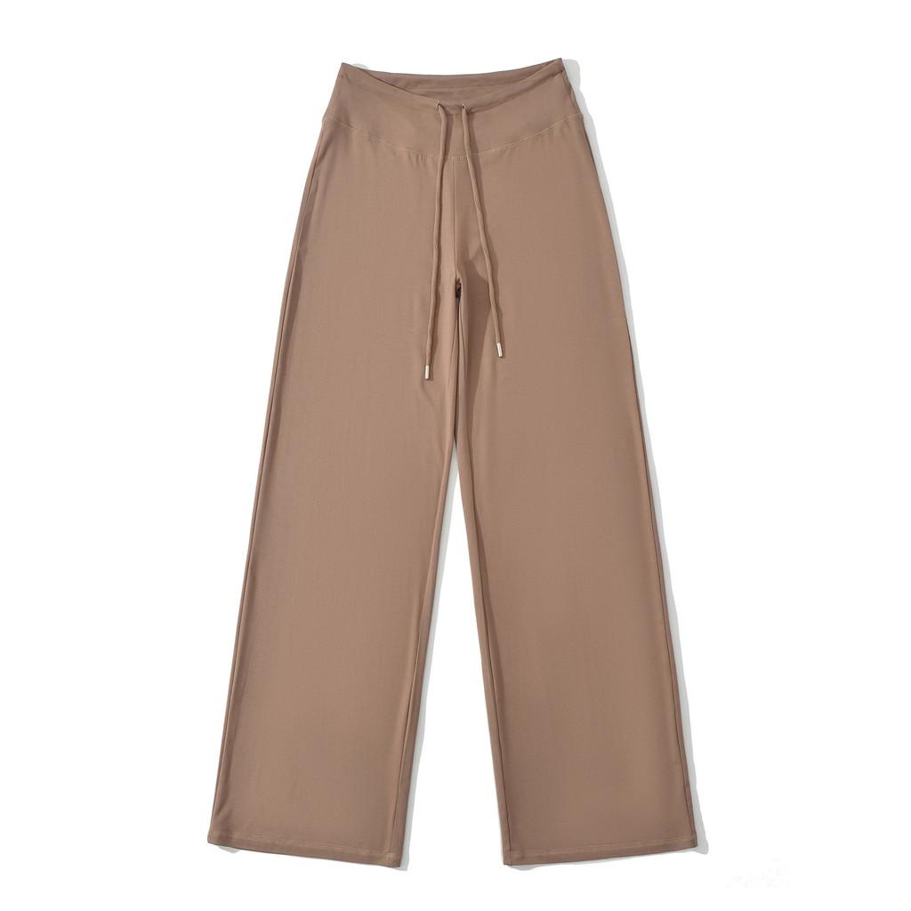 Women Casual Pants With Spliced Polyester Blend For Spring Comfort Fit