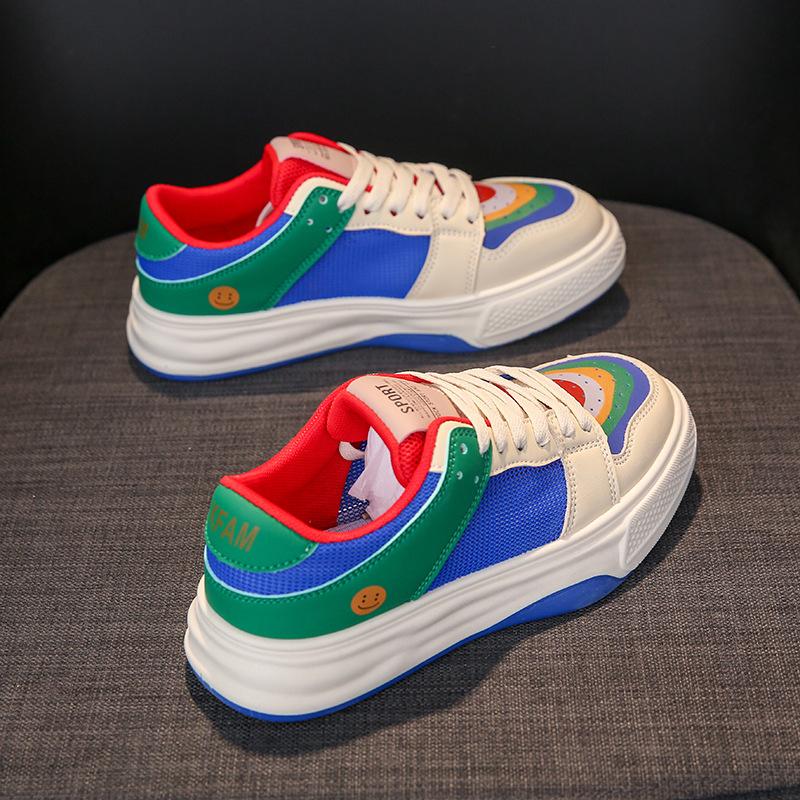 

Summer Two-tone Matching Small White Shoes Female Fashion Students Breathable Shoes with Casual Shoes Female 1221-1 40