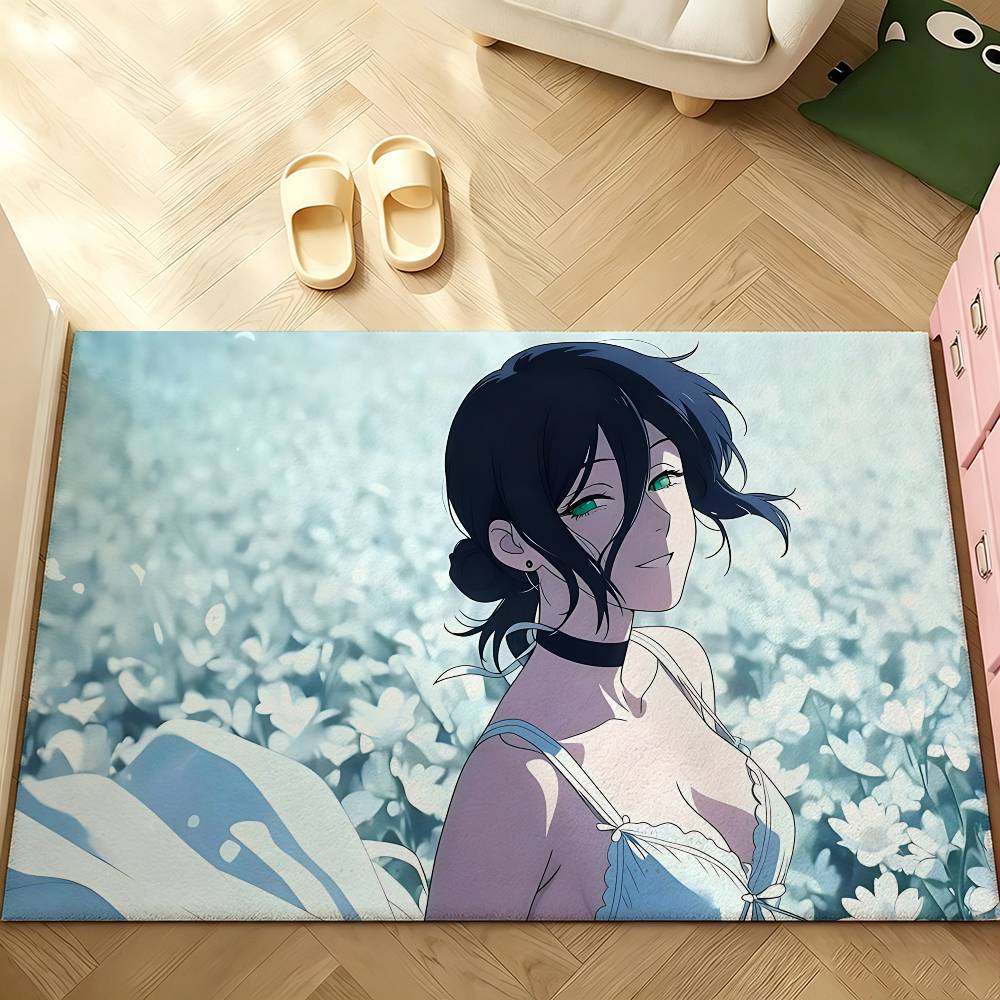 Anime C-Chainsaw M-Man Reze Carpet Bathroom Anti-slip Mat Door Mat Home Decoration Mat Entrance Door Mat Scratch-resistant Mat