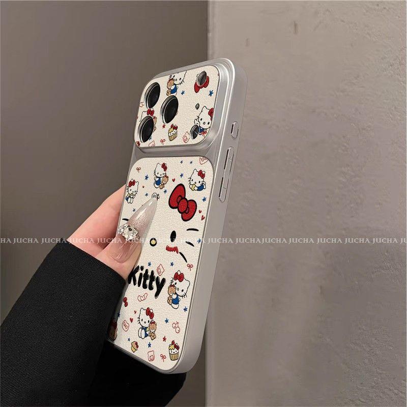 Applicable To Apple 17promax Mobile Phone Case Cartoon Cute Iphone16 Anti-drop 15 All-inclusive Blushing Kitty Cat