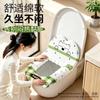Thickened Backrest Toilet Seat Cover With Zipper Waterproof Reusable Cartoon Design Adults All
