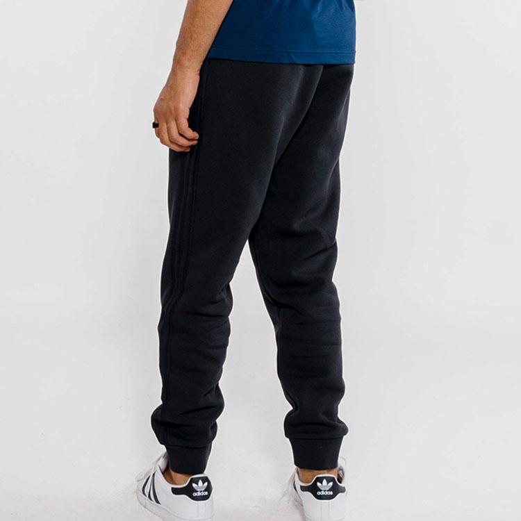 Adidas Classic Logo Drawstring Fleece Sweatpants Men Bottoms Black FI1476