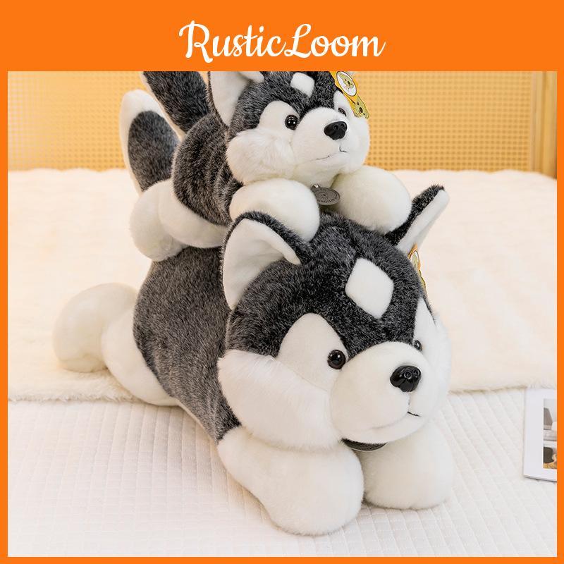 Plush Husky Toy Cute Cartoon Girl Child Bedroom Decoration Scene Simulation Doll