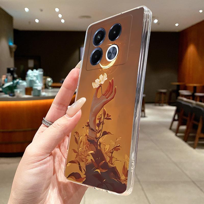 Unique Design Pattern Phone Case For Infinix Note 40 5G/X6851/X6852 Shockproof Soft Casing Soft TPU Transparent Back Cover