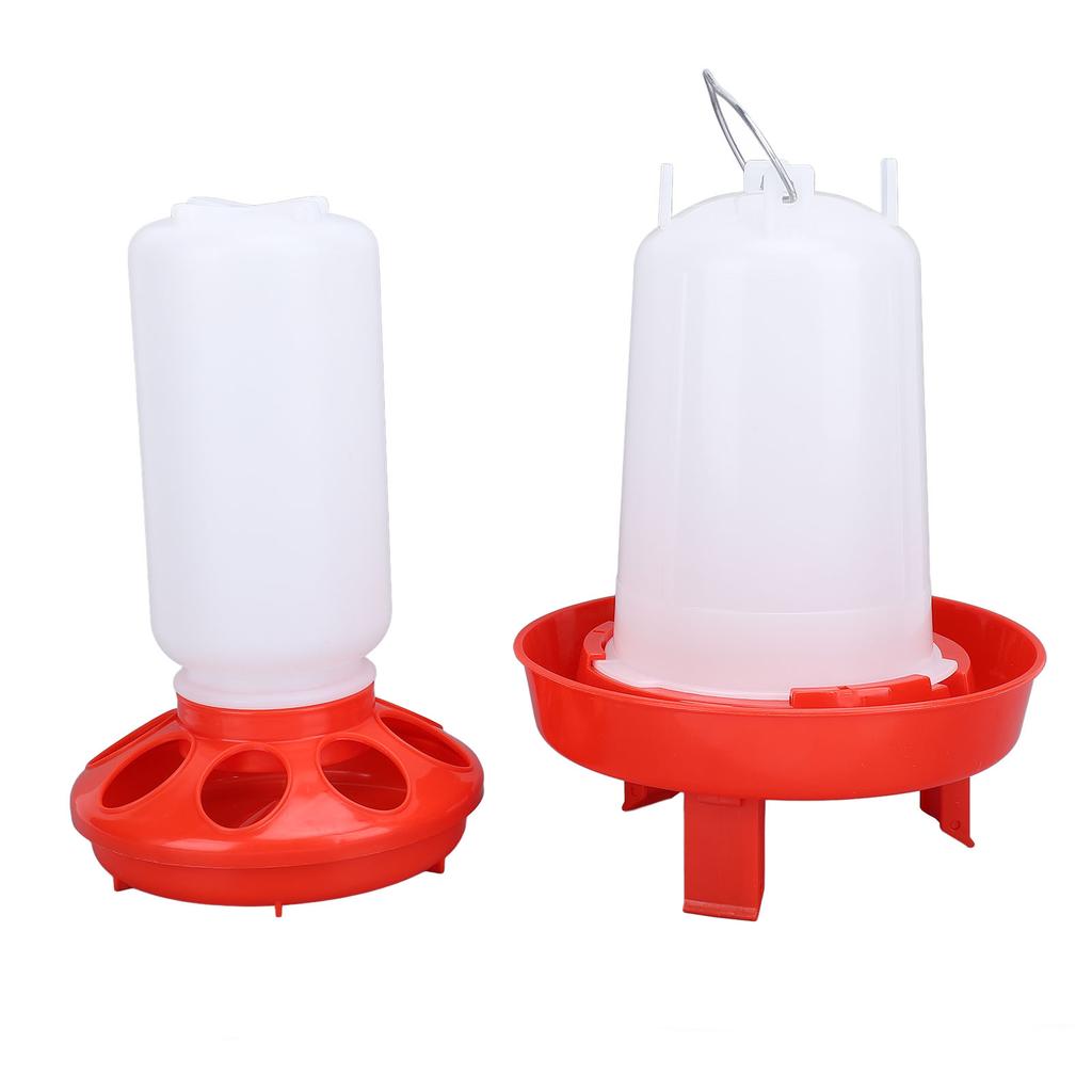 Hrănitor pentru pui Capacitate mare Plastic Automat Ușor de curățat Adăpător pentru pui pentru fermă Roșu
