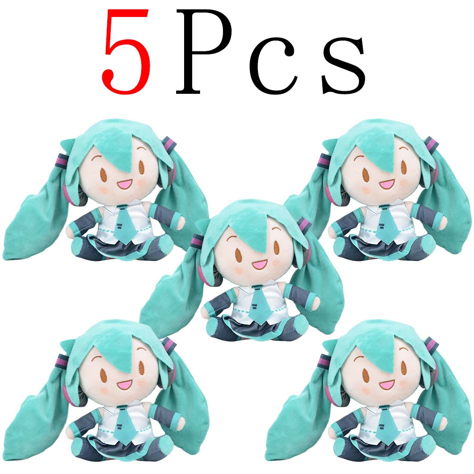 Cartoon 20cm Hatsune Miku Plush Doll Toy Anime sakura Miku snow Miku Character KawaiiSitting posture Fufu Kids Christmas Gift