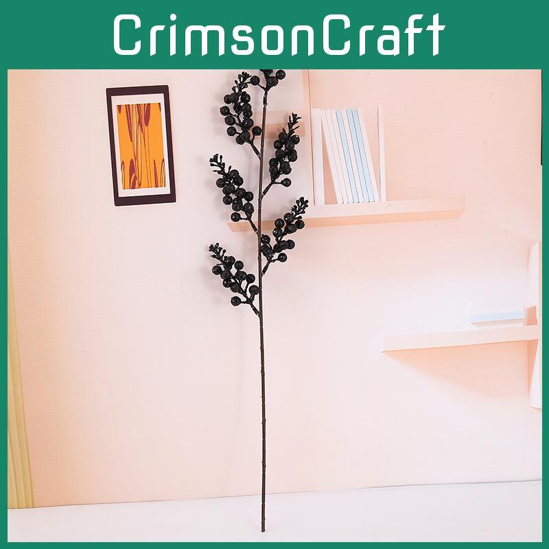 Berry Flower Christmas Ornament With Sparkling Glitter Holiday Decor Home