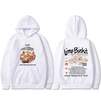 Rock Band Limp Bizkit Anger Management Tour Hoodie Herren Damen Lässiger Übergroßer Pullover mit Kapuze Hip Hop Streetwear