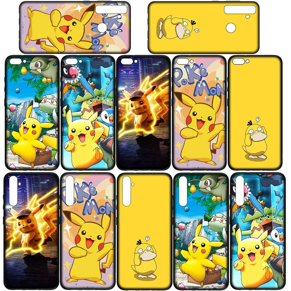 Cover for iPhone 17 16 15 Xiaomi Poco Redmi Note 14 13 12 11 Pro Max X 9 16e Samsung Galaxy S25 S24 S23 OPPO Huawei Psyduck Pokemon Pikachu Phone Case