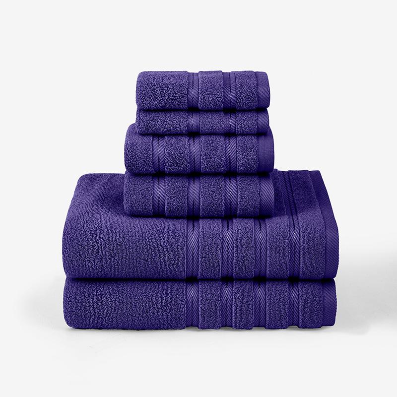 Plain Cotton Six-piece Set of Towels 22 Towels 2 Square Towels Can Be Embroidered