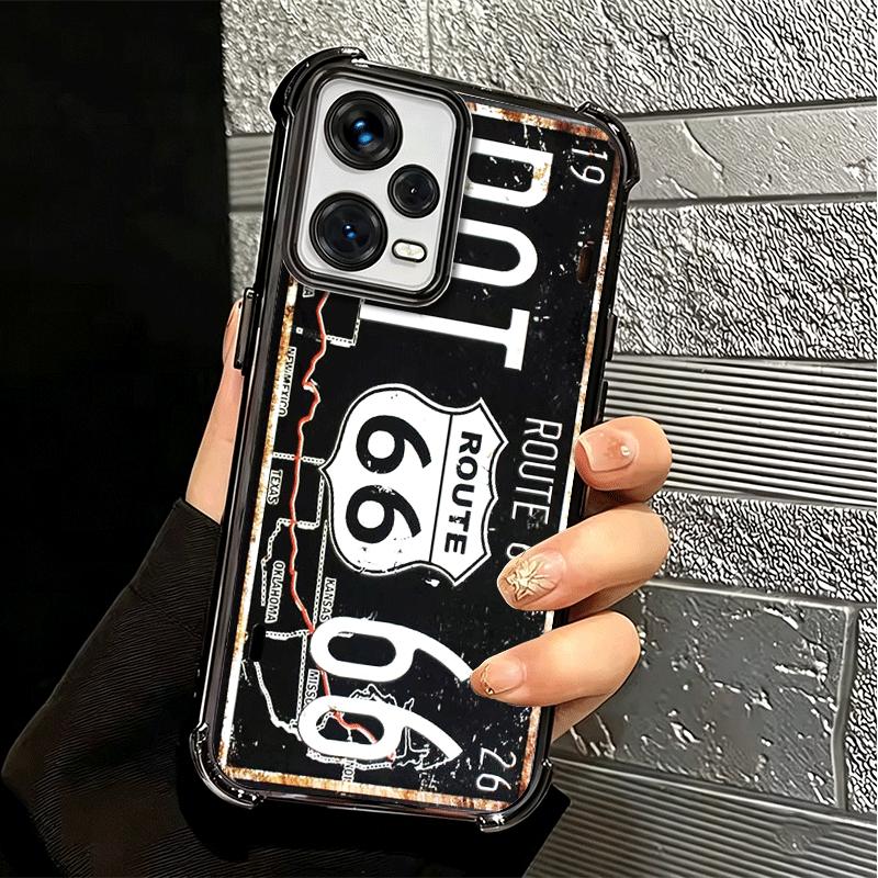 Retro Vintage License Plate Soft Phone Case For Xiaomi Redmi Note 14 15 Pro Plus 13 12 11S 11T 5G 10 9S 9 Plating Anti-Fall Fund