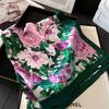 New Luxury Women Silk Scarves Square Flower Plants Printed Shawl Bandana Designer Scarf Headband Lady Fashion
