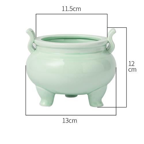 1pc Ceramic Incense Burner Decorations Buddhist Hall Utensils Temple Sacrifice Home Decor Pray for Auspiciousness Feng Shui
