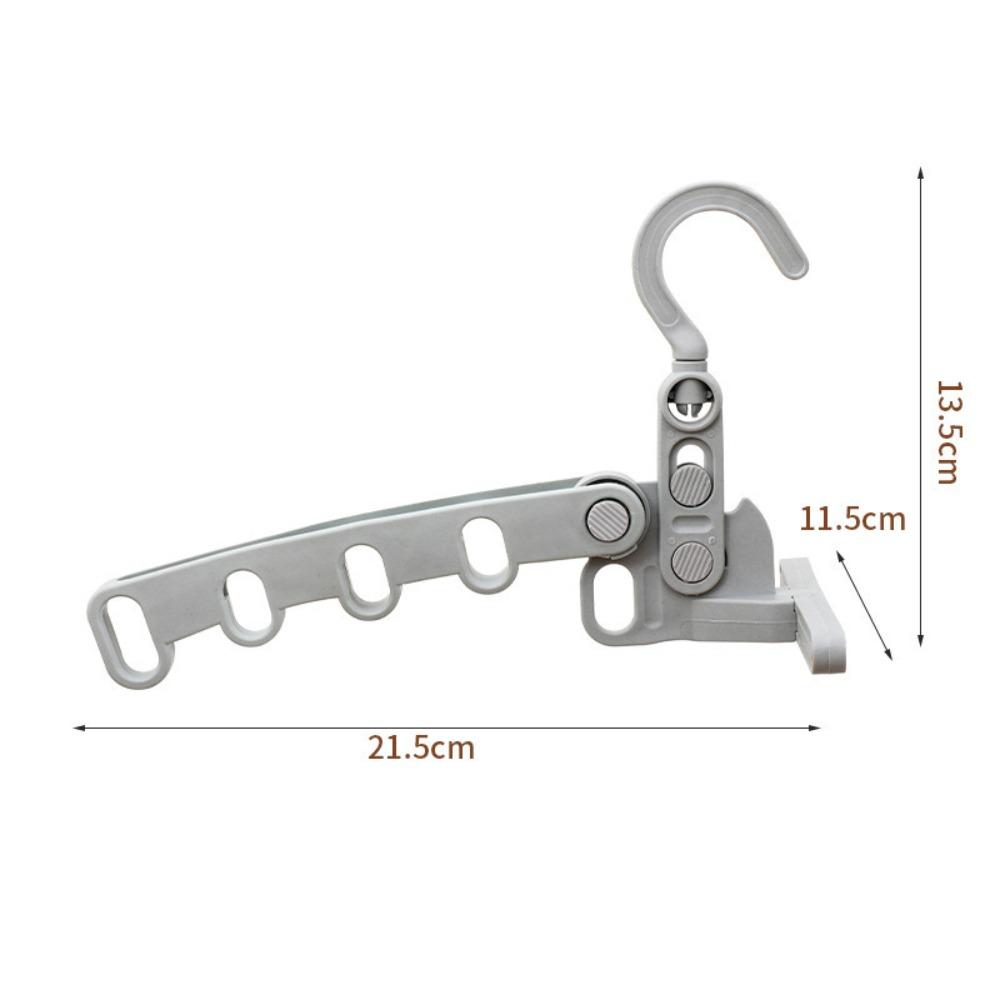 New Foldable Clothes Drying Rack Angle Adjustable Multi-function Clothes Hanger Five-hole Clothes Hook Travel
