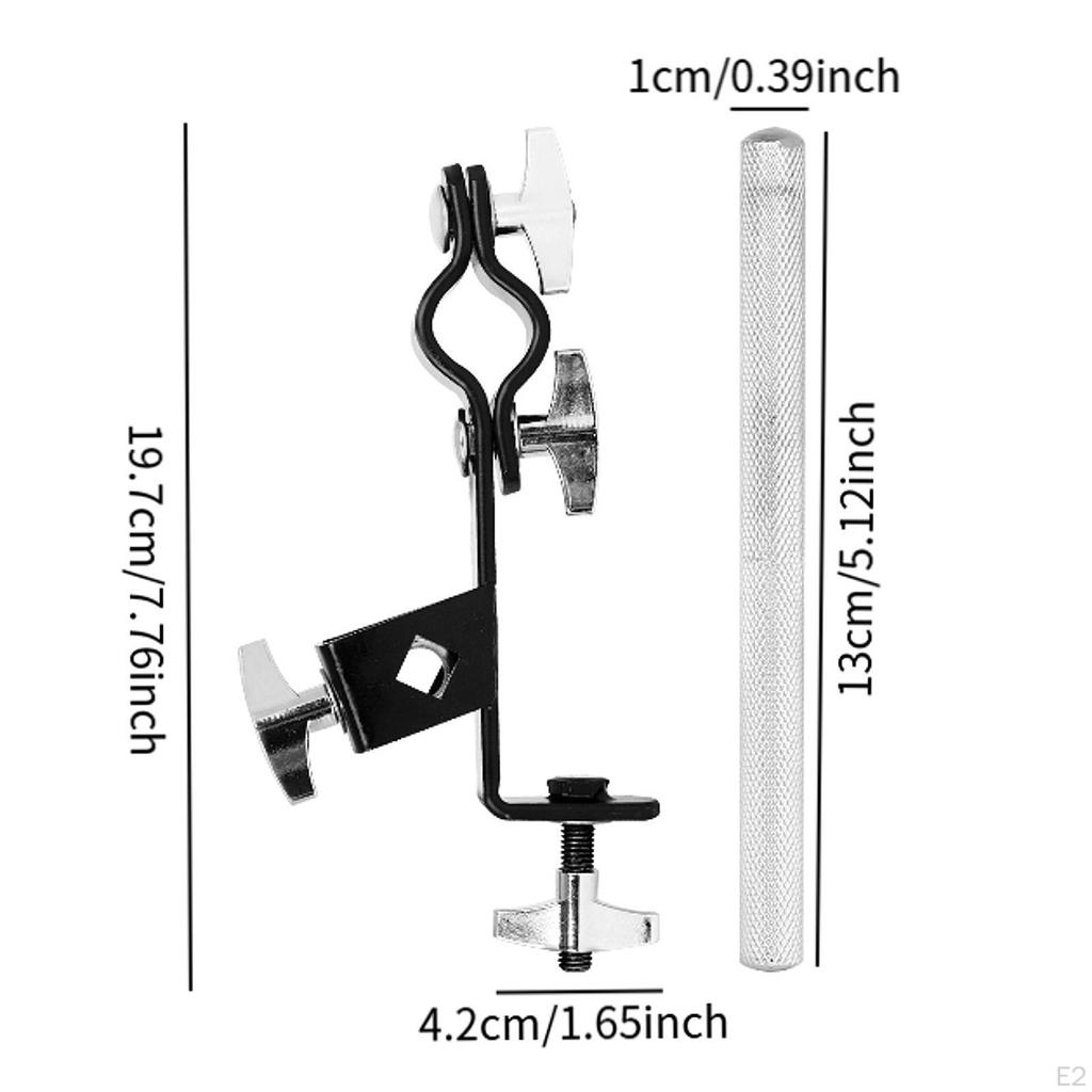 Cowbell Mounting Clamp Drum Zinc Alloy Strong Bearing Capacity Multifunctional Easy