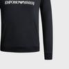 Emporio Armani EA7 FW23 Felpa con Cappuccio e Maniche Lunghe con Stampa Logo a Lettere Uomo top Nero 6RPM17-PJSLZ-1200
