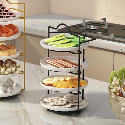 Expandable Countertop Shelves Dish Storage Rack Pot Side Stand Kitchen Shelf