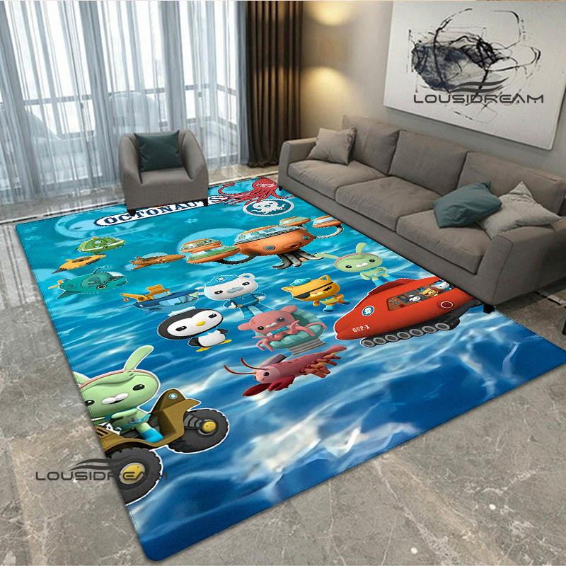 3D The-Octonauts cartoon printed carpet Living room bedroom non-slip carpets Yoga mat Outdoor carpet kawaii rug birthday gift