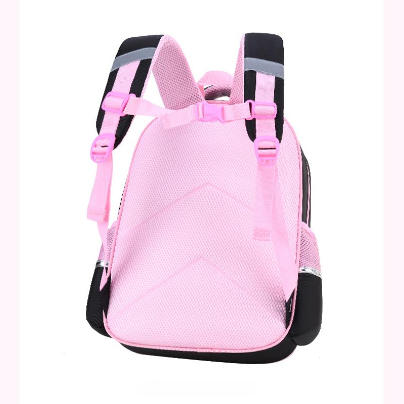 Grade 1-6 Children School Bags for Girls Cut Cat Printed 3 PCS Set Primary School Backpack Kids School Bookbag with Handbag Pencil Case