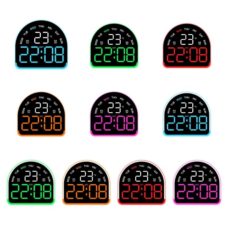 Digital Alarm Clock for Bedroom Desk Clock for Living Room Bedroom with Large Number,Dimmer,Loud Alarm Temperature