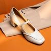 Fashion Mary Janes Elegant Dress Women Mid Heels Shoes 2025 New Style Fashion Buckle Strap Pumps Versatile Soft Women Shoes
