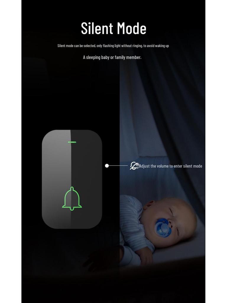 Ultra-Long Range Wireless Doorbell with Remote, High Volume, Ding Dong Chime, Elderly Call Button, No Plug-in, One-to-Two