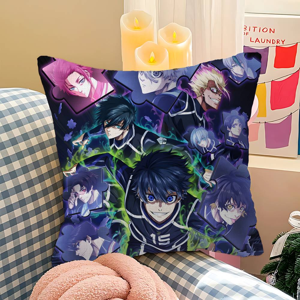 Japan Anime Blue Lock Personalized Pillow Cover Kids Bedroom Wild Party Decor Pillowcase Kid Birthday Shower Gift