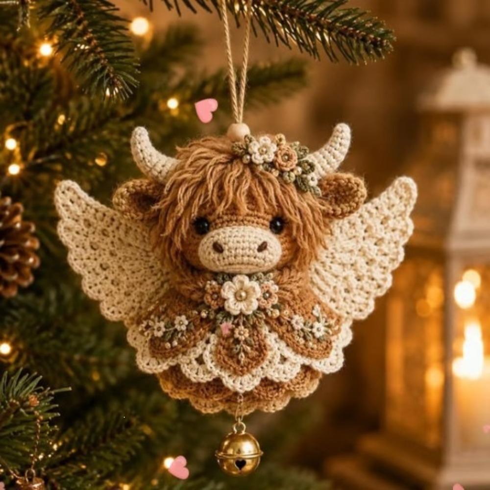 Hand-Knit Animal Crochet Ornament DIY Kit Wing Animal Yarn Pendant Kit Window Display