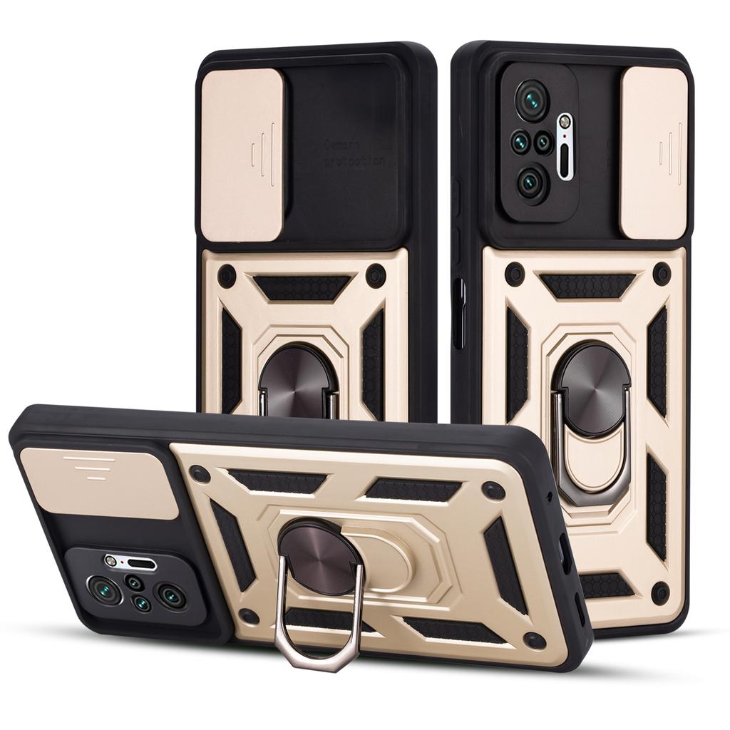 Protection Fashion Shockproof Phone Case For Xiaomi Redmi Note 10 10S Pro Max 5G Rugged Armor Car Magnetic Ring Kickstand Cover