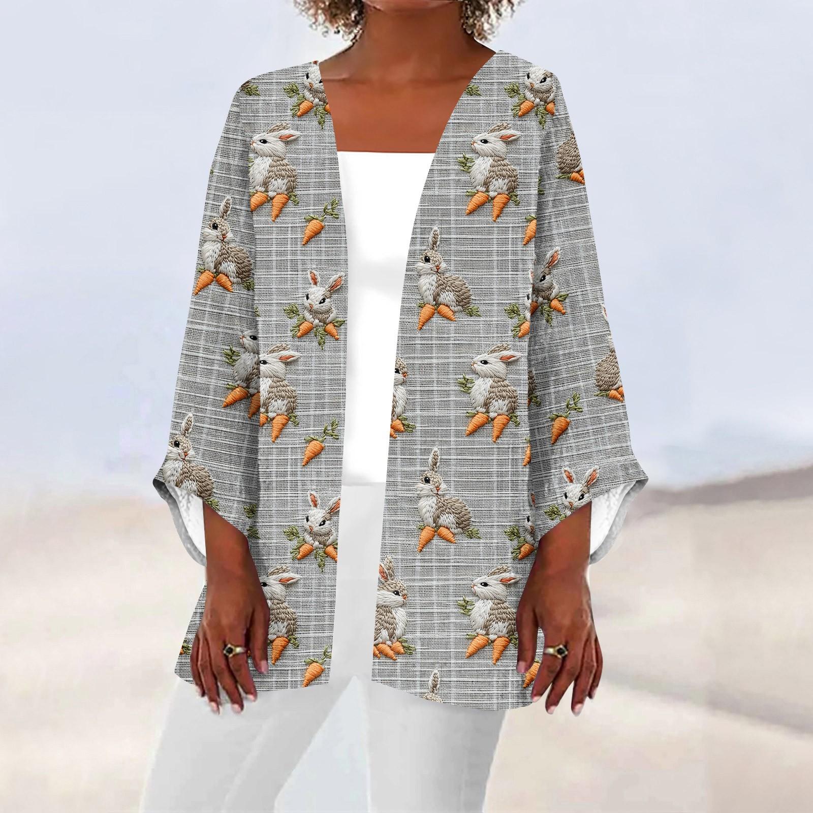 

Женская повседневная и модная легкая куртка средней длины с принтом, кардиган, кардиган XL