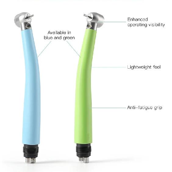 AZDENT Dental Kunststoff LED Hochgeschwindigkeits-Handstück Dreifach-Wasserstrahl LED Integrierter Generator Farbe Dental-Handstück Zahnarztwerkzeuge