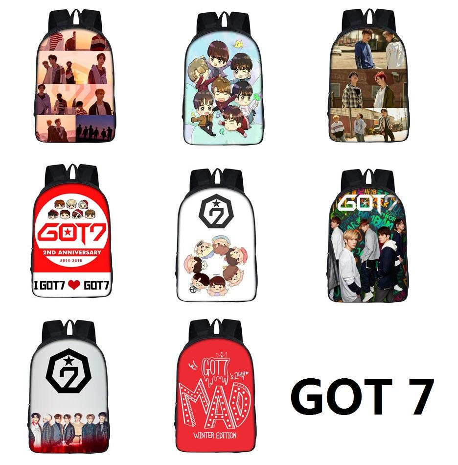 Durable Kpop Got7 Idol Team 3d Print Backpack With Spacious Compartments