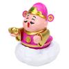 Caishen Statue Solar Powered Auto Shaking Tsai Shen Yeh Figurine Wealth Fortune Statue for Home Store   Car