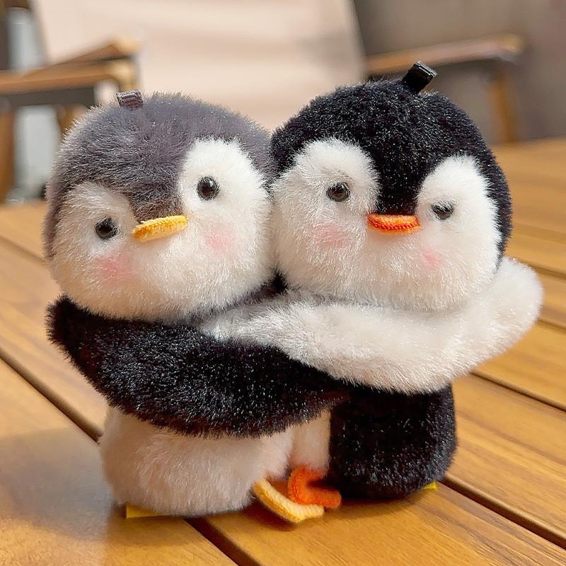 Monkey Cute Rabbit Fox Dog Penguin Cartoon Animal Pair Plush Toy Pendant