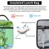 Bolsa de Almuerzo Térmica con Rana Linda Bajo Hoja y Lluvia para Niños, Nevera Escolar, Contenedor de Comida Térmico, Bolsa de Tote, Contenedores de Lonchera a Prueba de Fugas
